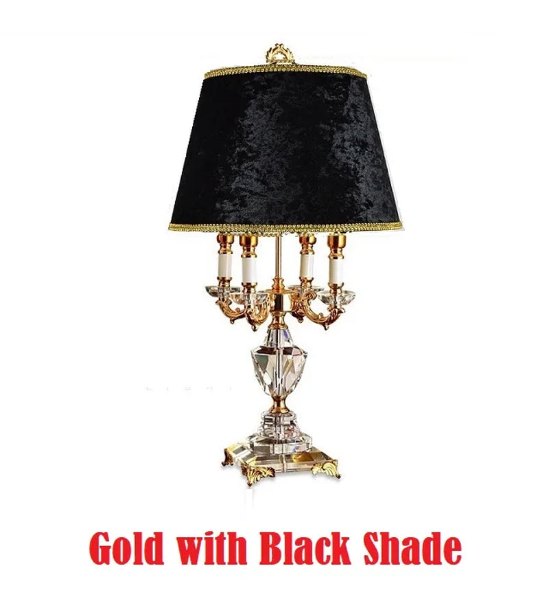 Luxury Crystal Table Lamp Lighting Bedroom Bedside Lights Luxury Fashion Crystal Lamp Abajur Bedside Hotel Room K9 Luxury