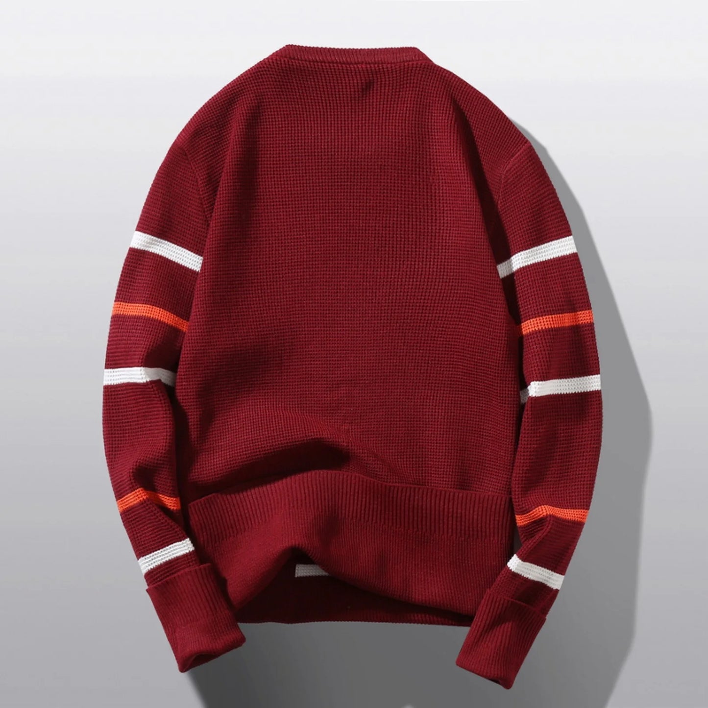 2022 New Men Parka Jackets Male Autumn and Winter Wool Sweater round Neck Pullover Bottoming Shirt Color Matching All Matching High Neck Top