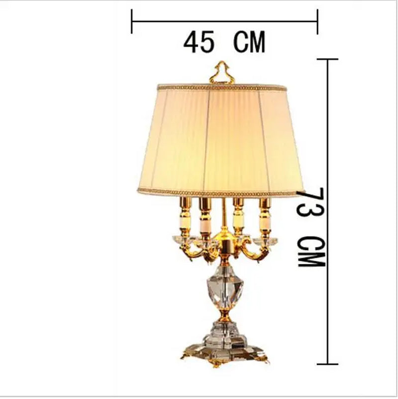 Luxury Crystal Table Lamp Lighting Bedroom Bedside Lights Luxury Fashion Crystal Lamp Abajur Bedside Hotel Room K9 Luxury