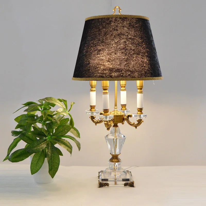 Luxury Crystal Table Lamp Lighting Bedroom Bedside Lights Luxury Fashion Crystal Lamp Abajur Bedside Hotel Room K9 Luxury