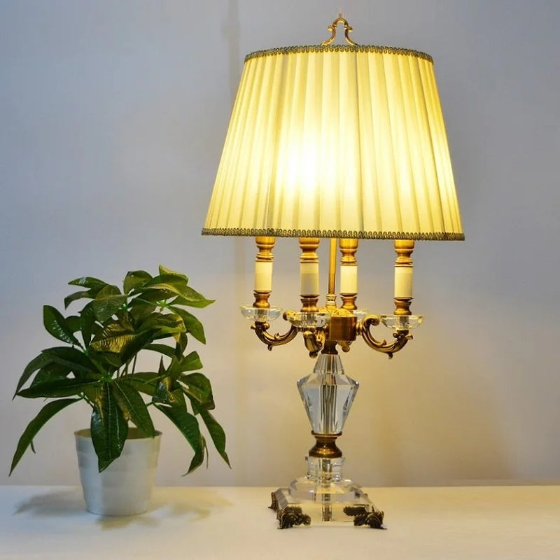 Luxury Crystal Table Lamp Lighting Bedroom Bedside Lights Luxury Fashion Crystal Lamp Abajur Bedside Hotel Room K9 Luxury