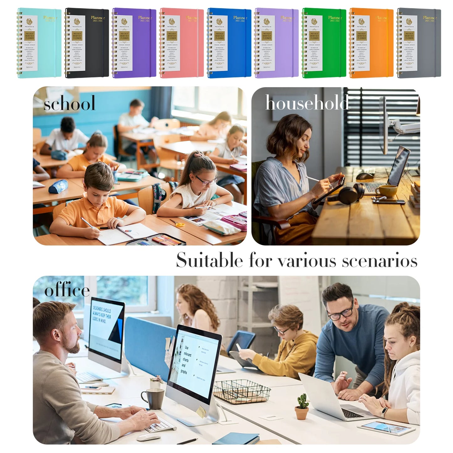 2025-2026 Planner - Academic Weekly & Monthly Planner 2025-2026 with Monthly Tabs, 5.6" X 8.2", Jan. 2025 - Jue 2026, Flexible Cover, Wirebound Month Label