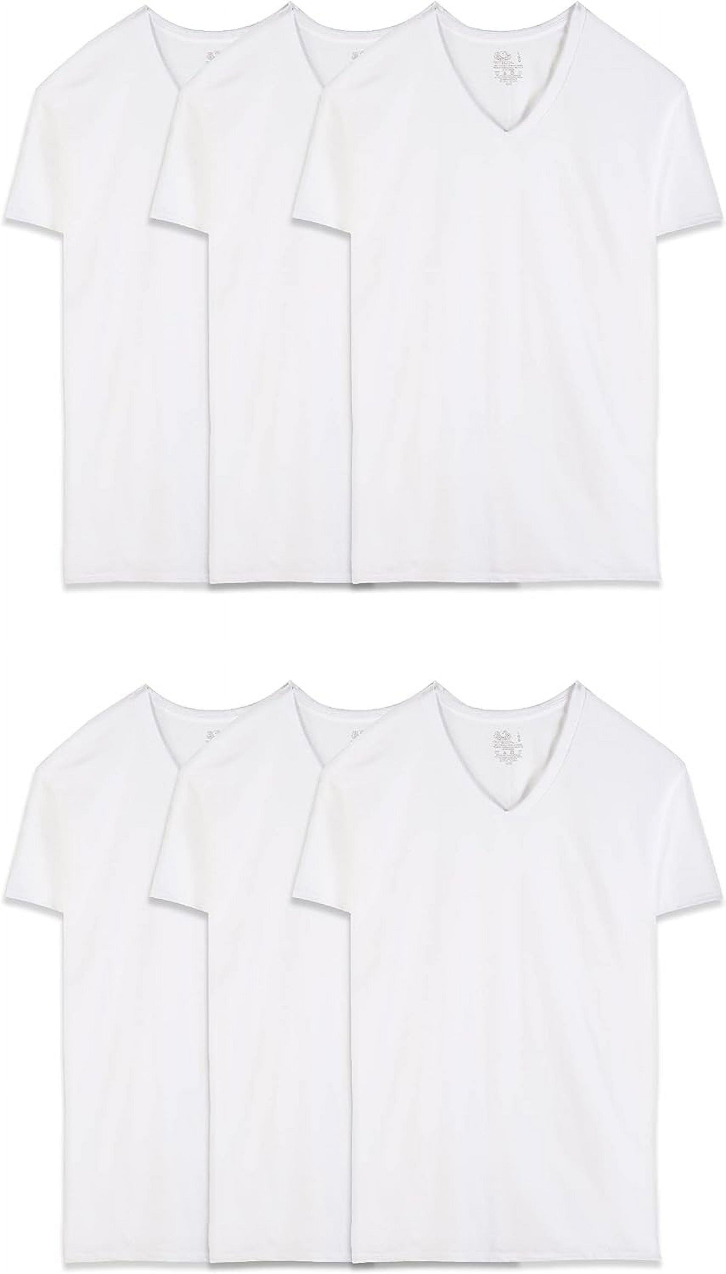 Men'S Stay Tucked V-Neck T-Shirt, 6 Pack, Medium