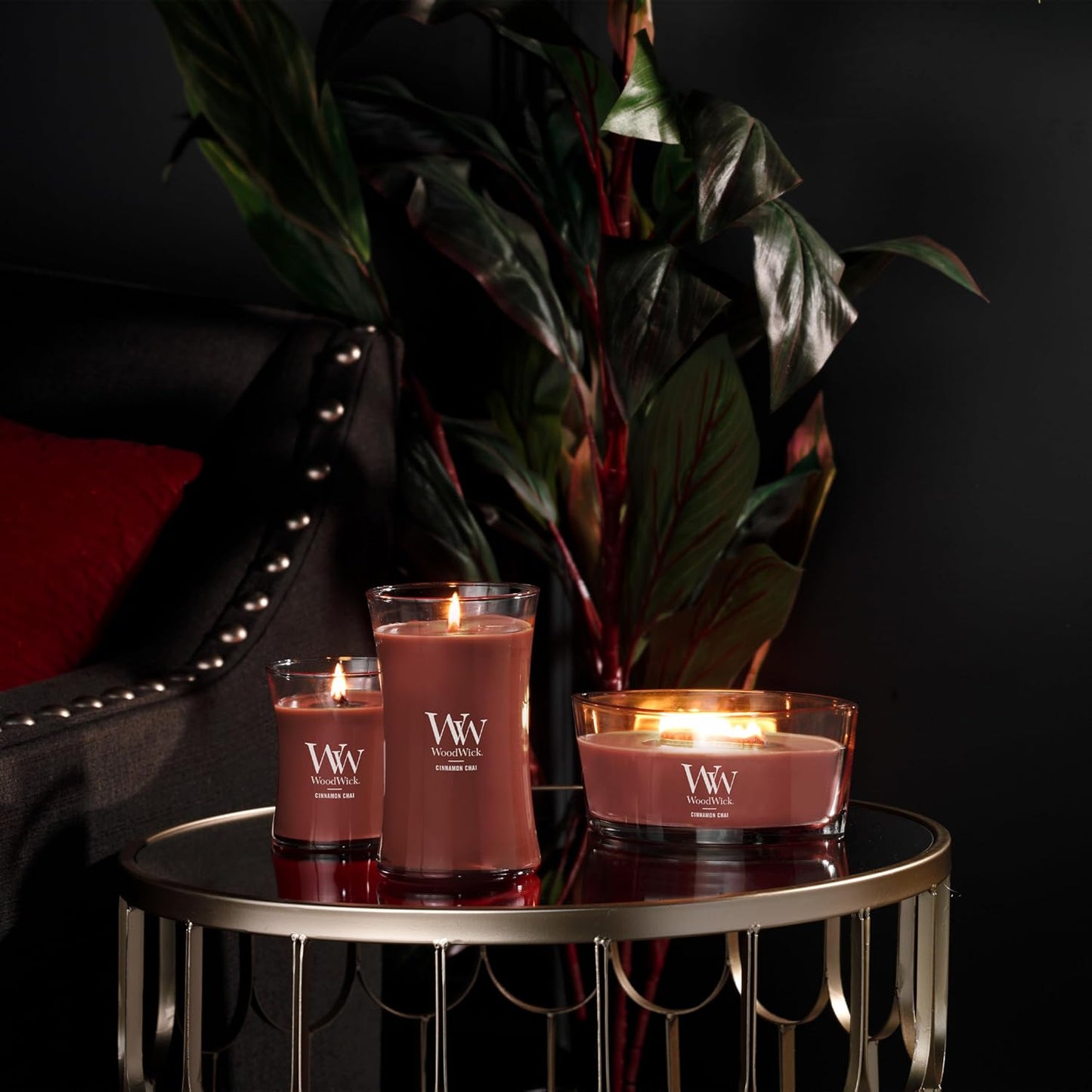 Cinnamon Chai Scented Large Hourglass Candle, Crackles as It Burns, Perfect for Gifting, 21Oz