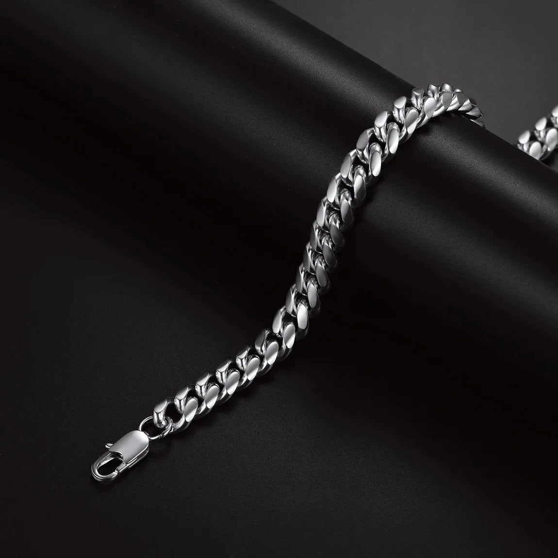 Men Jewelry Hiphop Cuban Chain Stainless Steel Necklace 26Inch 10MM Silver Color Mens Gifts for Dad