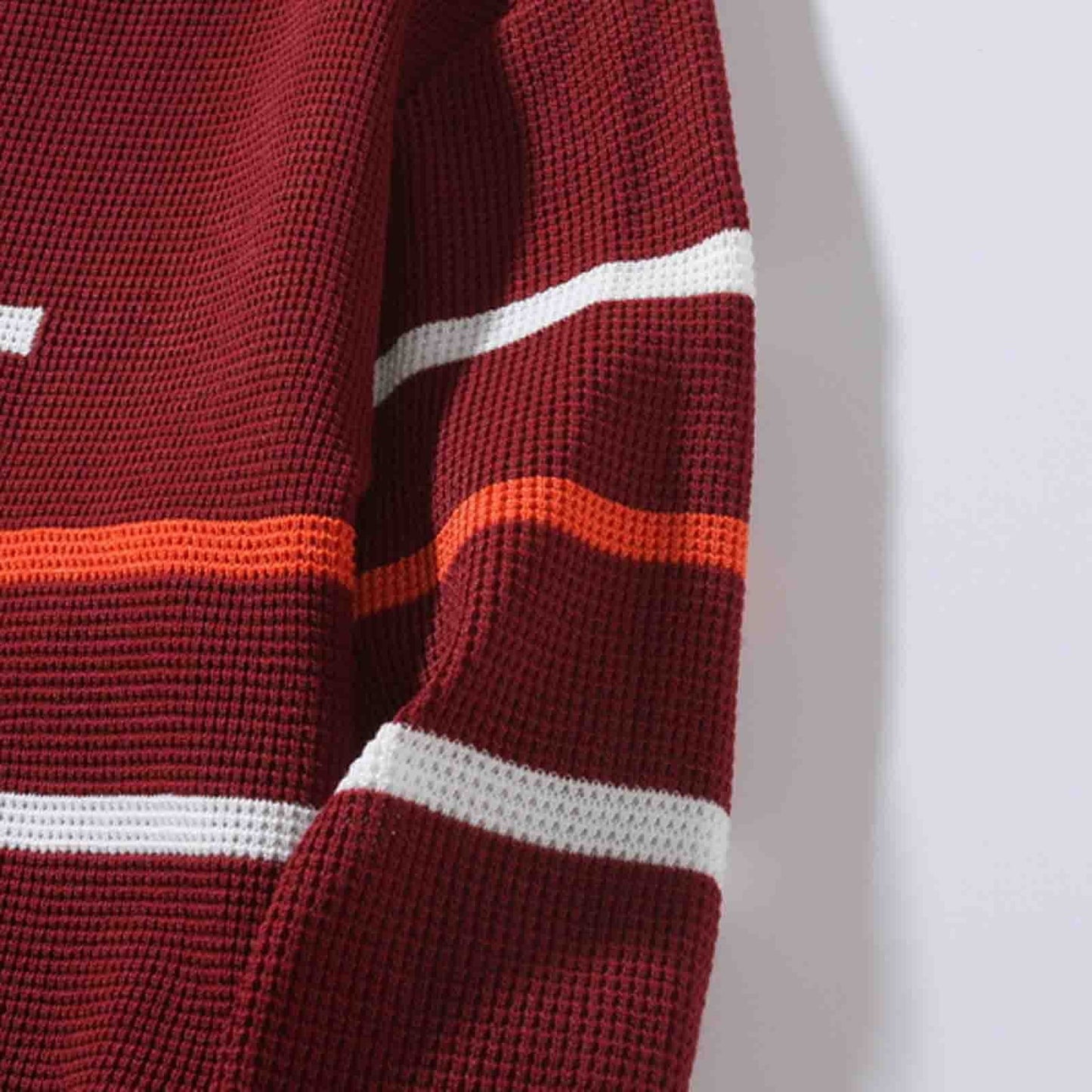 2022 New Men Parka Jackets Male Autumn and Winter Wool Sweater round Neck Pullover Bottoming Shirt Color Matching All Matching High Neck Top