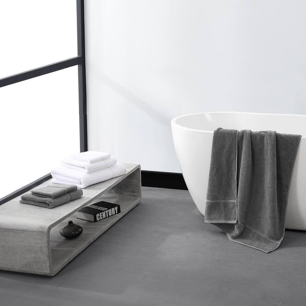 Modern Lux White Cotton 3-Piece Towel Set