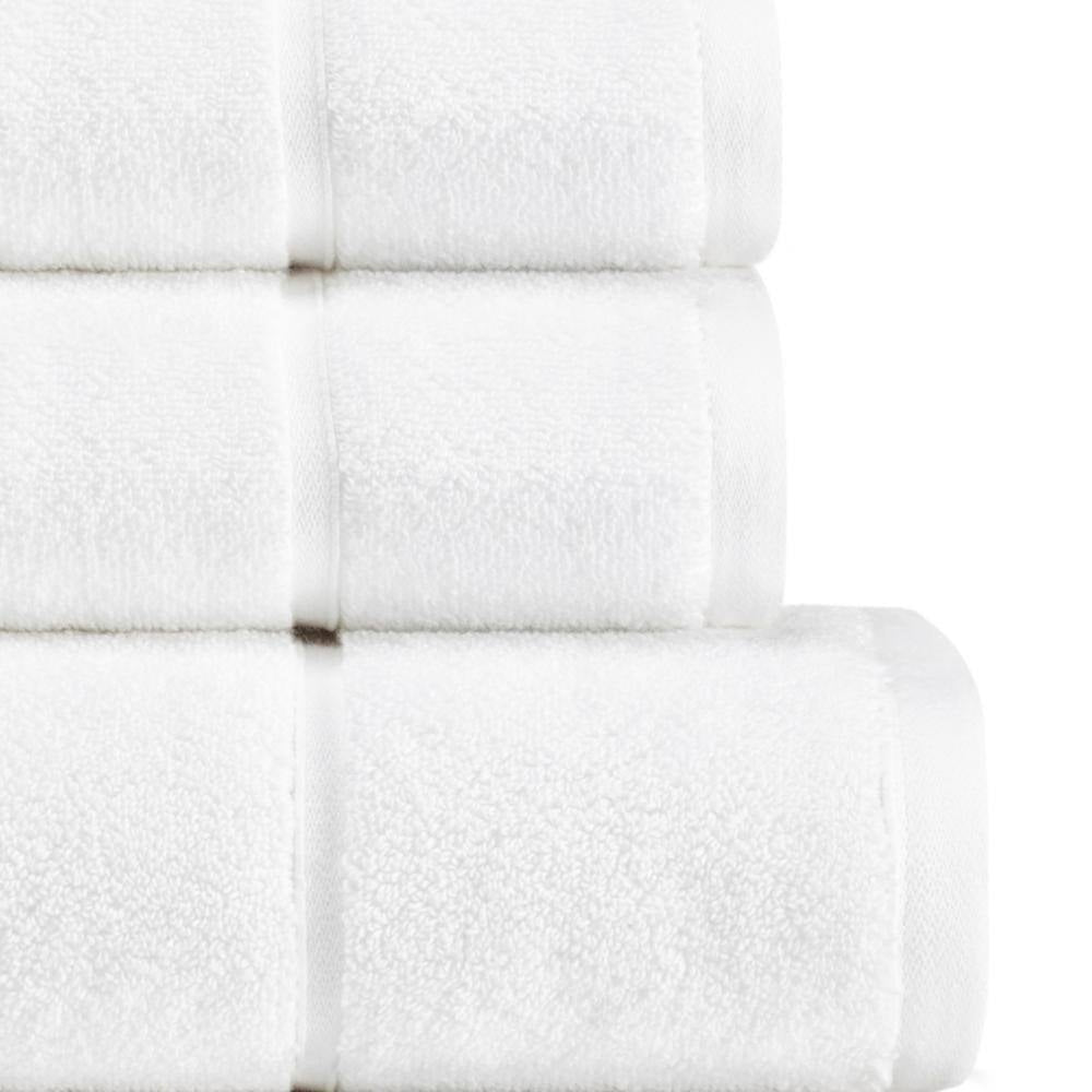 Modern Lux White Cotton 3-Piece Towel Set