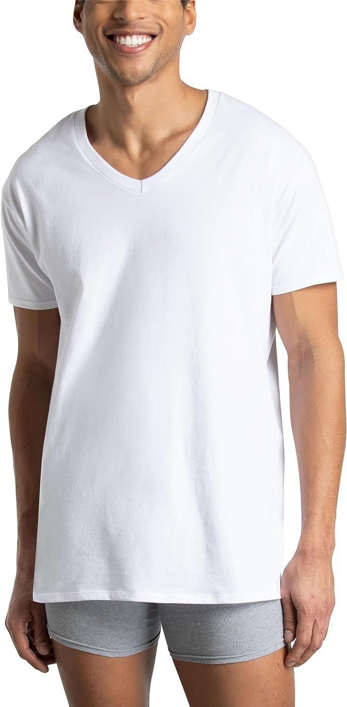 Men'S Stay Tucked V-Neck T-Shirt, 6 Pack, Medium