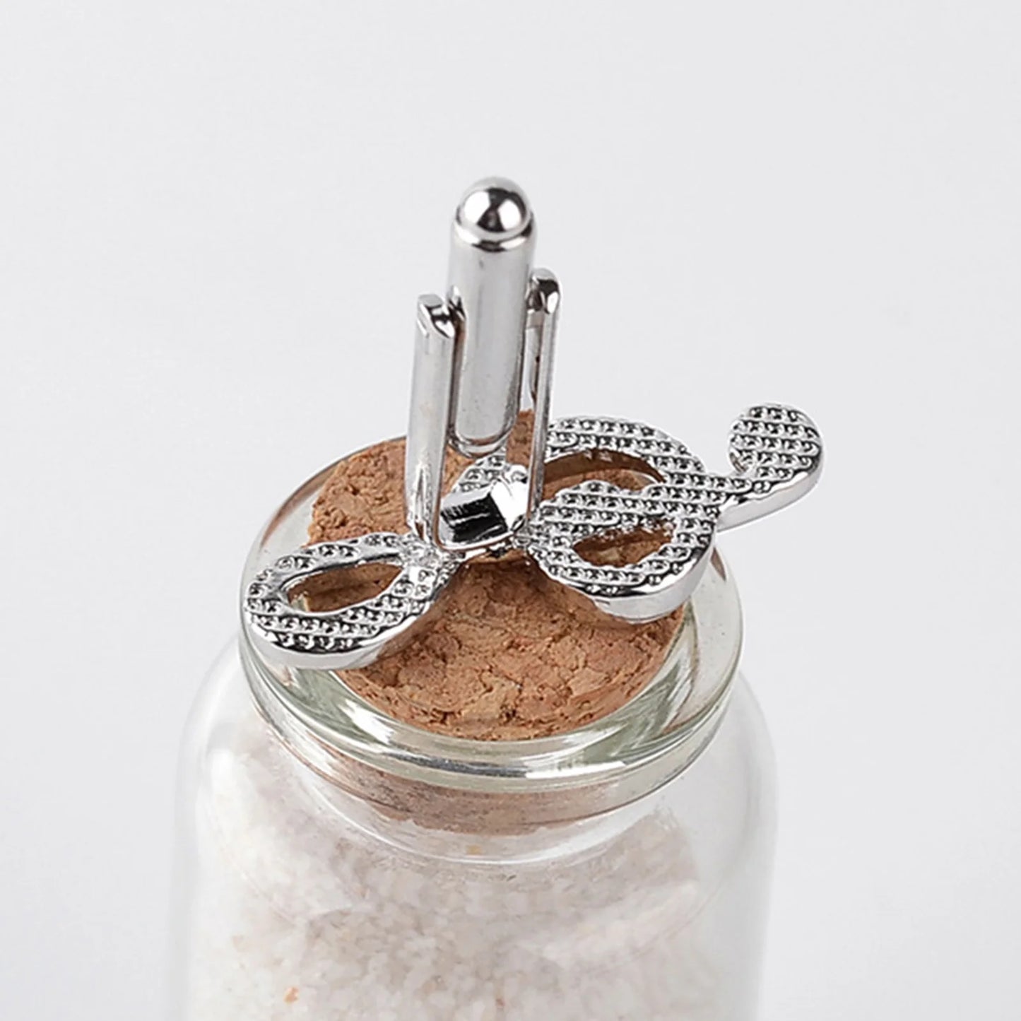 Male Cufflinks Silver Plated Music Notation Shape Alloy Men Cufflinks for Party Silver