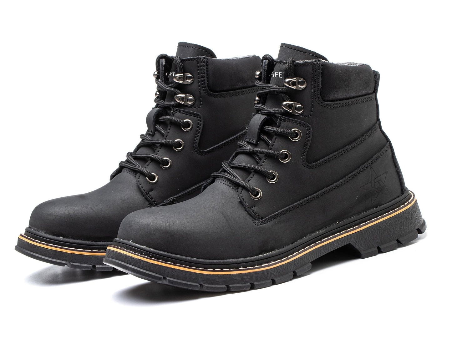 Steel Toe Work Boots for Men Waterproof Safety Shoes Nonslip Construction Work Shoes Anti-Slip Outdoor Ankle Boots