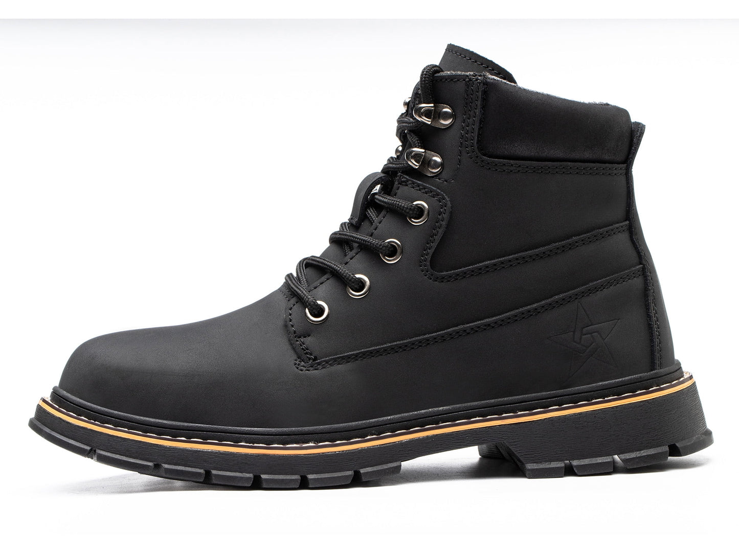 Steel Toe Work Boots for Men Waterproof Safety Shoes Nonslip Construction Work Shoes Anti-Slip Outdoor Ankle Boots