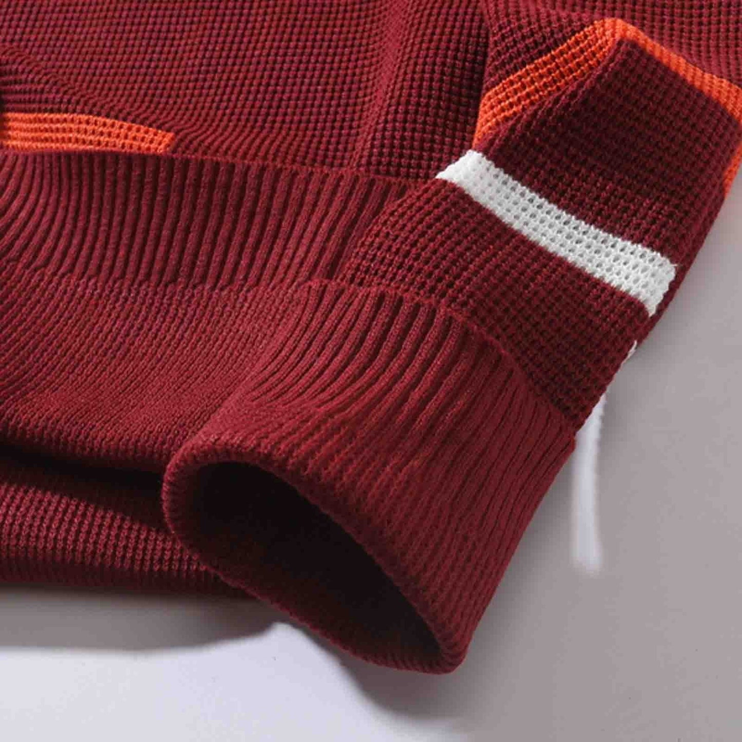 2022 New Men Parka Jackets Male Autumn and Winter Wool Sweater round Neck Pullover Bottoming Shirt Color Matching All Matching High Neck Top