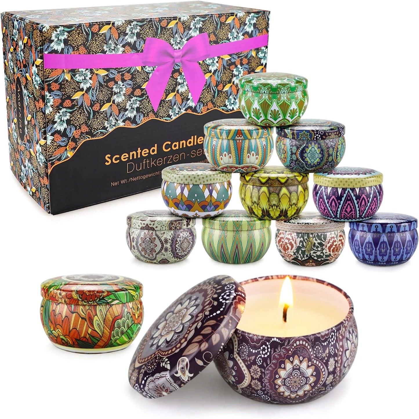 Candles Gifts for Women, 12 Pack Soy Wax Candles for Home Scented, Birthdays Thank You Mothers Day Gifts for Women Mom Who Have Everything