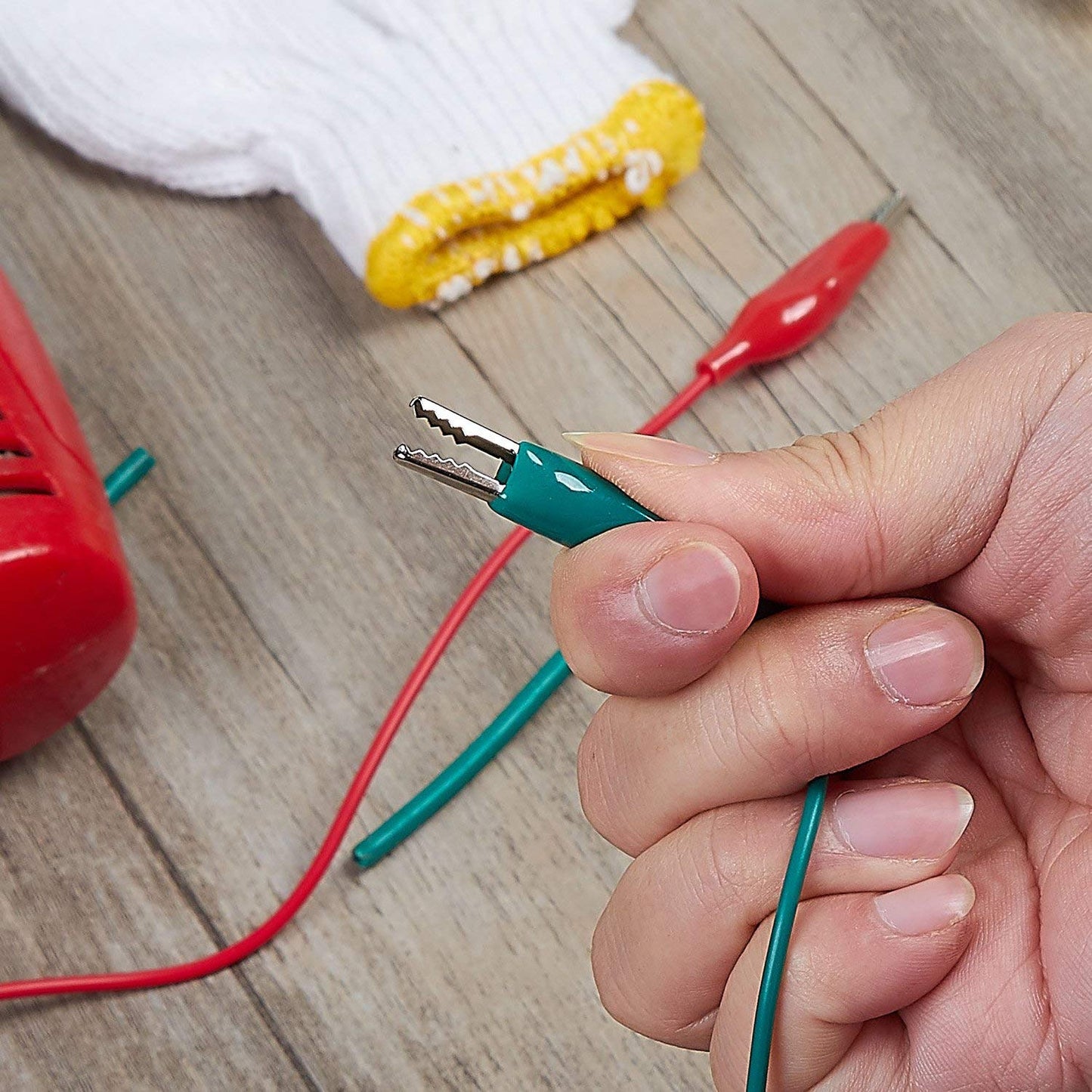 WG-026 10 Pieces and 5 Colors Test Lead Set & Alligator Clips,20.5 Inches / 22 AWG Wire (5 Pack)