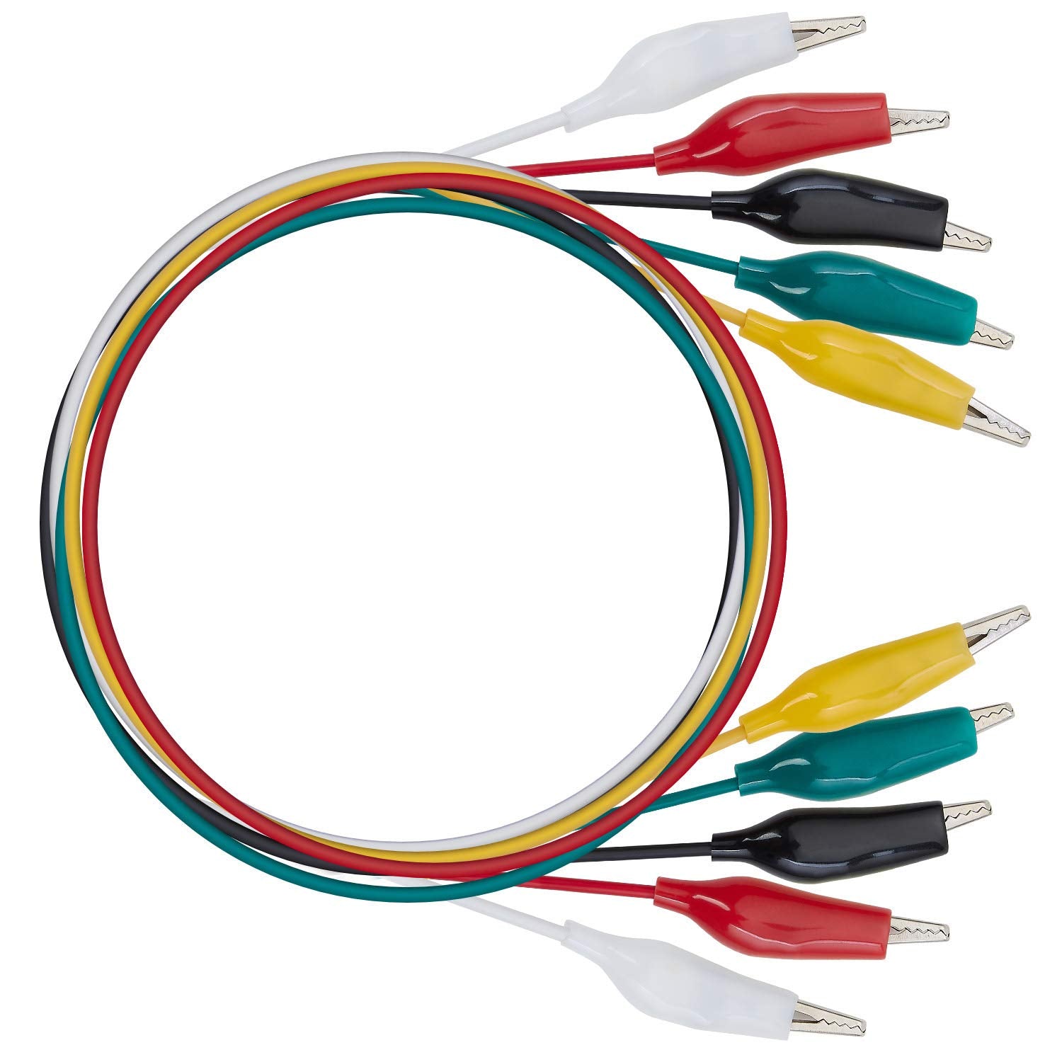 WG-026 10 Pieces and 5 Colors Test Lead Set & Alligator Clips,20.5 Inches / 22 AWG Wire (5 Pack)