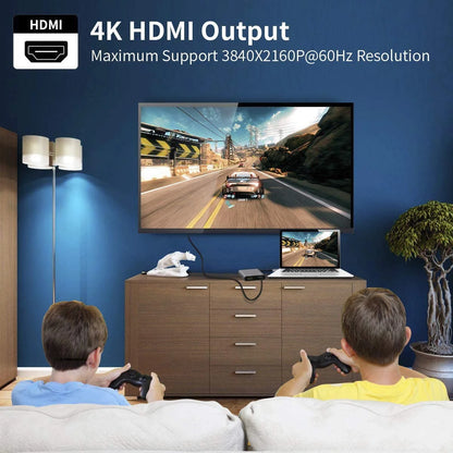 USB C to Dual HDMI Adapter, 2 in 1 USB C Dual HDMI Monitor Adapter 4K@60Hz,Usb C Hub to 2 HDMI Splitter Dual Monitors Adapter for Macbook/Chromebook Pixel/Lenovo/Surface
