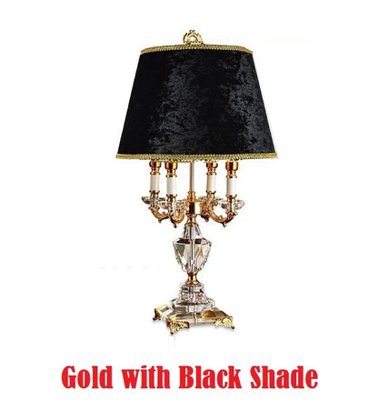 Luxury Crystal Table Lamp Lighting Bedroom Bedside Lights Luxury Fashion Crystal Lamp Abajur Bedside Hotel Room K9 Luxury
