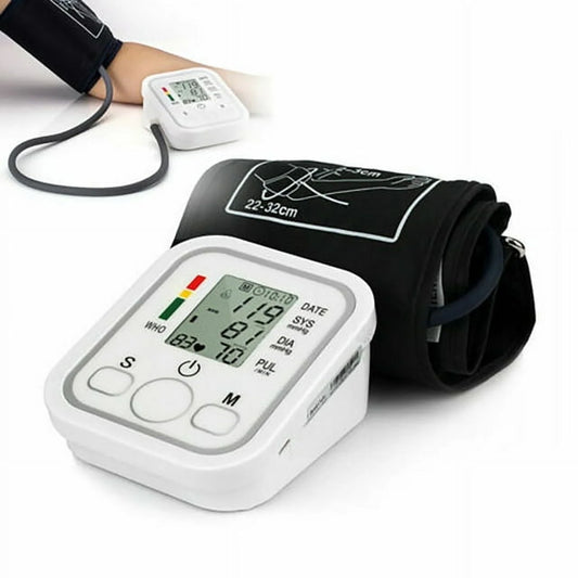 Blood Pressure Monitor Upper Arm Automatic Digital BP Monitor Adjustable Large Cuff, Monitoring Meter for Home Use
