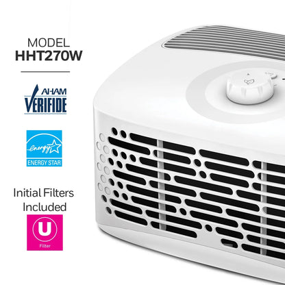 Air Purifier, HHT270, 100 Sq Ft, U Carbon Filter, Allergen, Smoke, Pollen, Dust Reducer