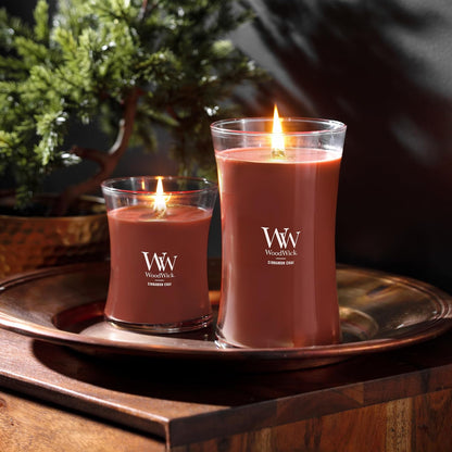 Cinnamon Chai Scented Large Hourglass Candle, Crackles as It Burns, Perfect for Gifting, 21Oz