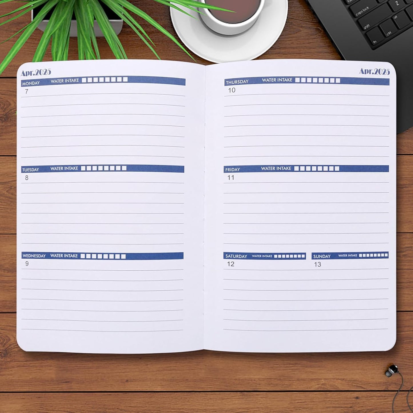 Planner 2025 - January 2025- June 2026 Planner, Yearly Monthly Weekly Daily Planner 2025-2026, 18 Month Planner, Faux Leather Hardcover, 5.2"X7.5", Black