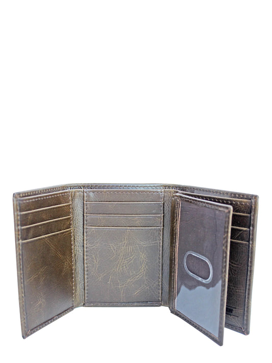 Card Holder Male Casual Trifold Wallets, River Tan