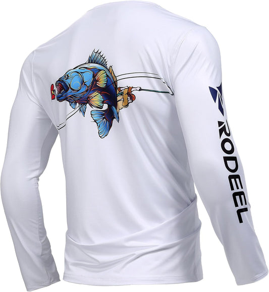 Men'S Fishing Shirts for Men Long Sleeve Wicking Fabric UPF 50 Sun Protection Performance Shirt