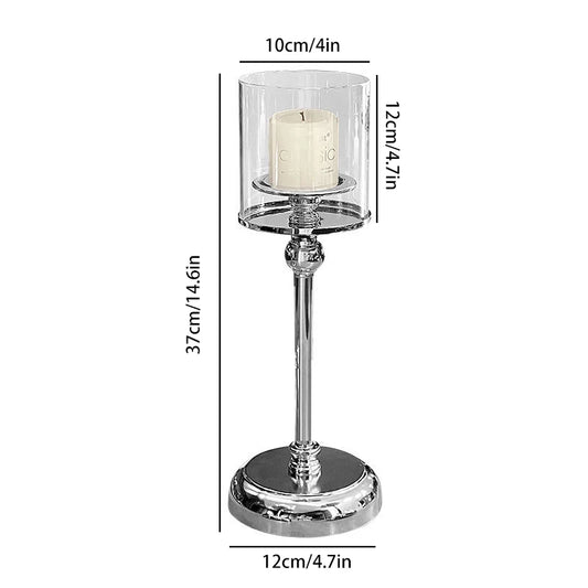 Candle Holders Glass Candlestick for Wedding Christmas Bar Table Decoration Nordic Metal Vintage Candles Stick Home Decor