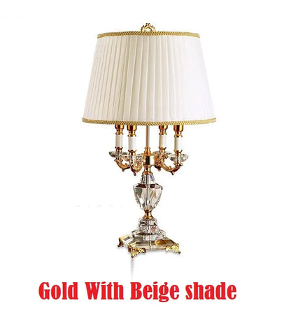 Luxury Crystal Table Lamp Lighting Bedroom Bedside Lights Luxury Fashion Crystal Lamp Abajur Bedside Hotel Room K9 Luxury