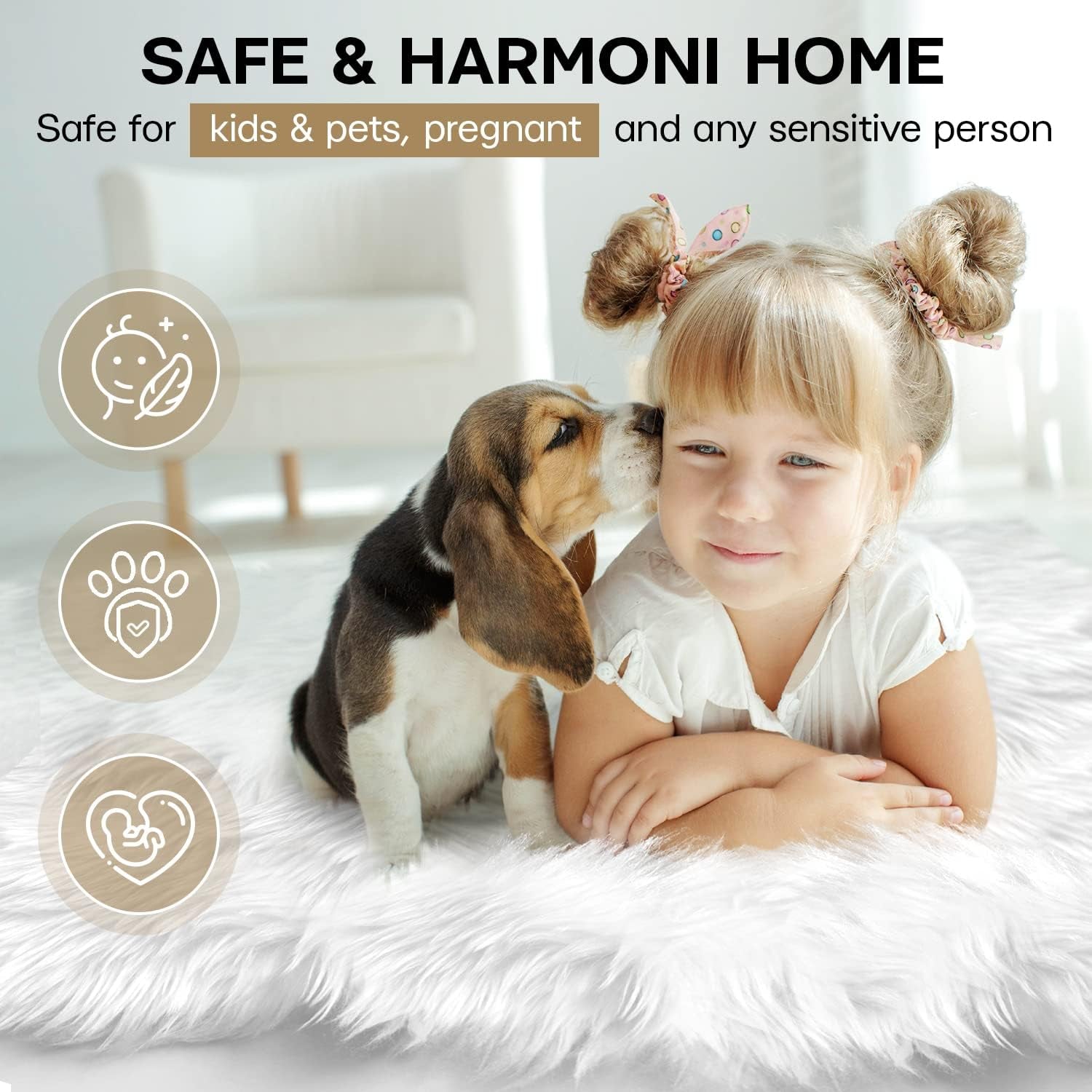 Premium Faux Sheepskin Fur Rug White - 2.3X5 Feet - Best Extra Long Shag Pile Carpet for Bedroom Floor Sofa - Soft Fur Area Rug