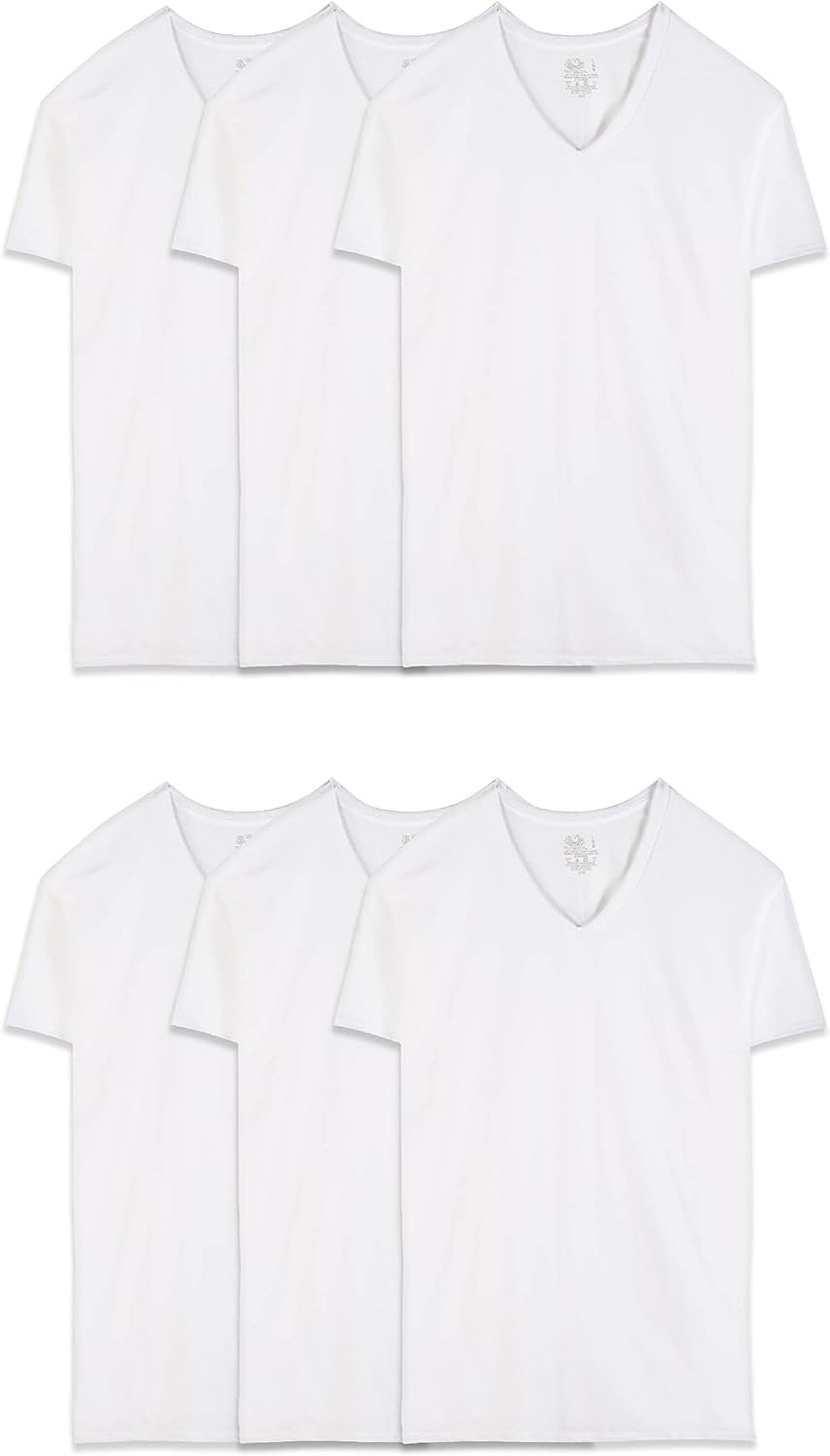 Men'S Stay Tucked V-Neck T-Shirt, 6 Pack, Medium