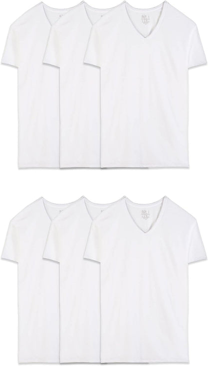 Men'S Stay Tucked V-Neck T-Shirt, 6 Pack, Medium