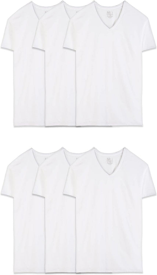 Men'S Stay Tucked V-Neck T-Shirt, 6 Pack, Medium