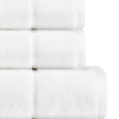 Modern Lux White Cotton 3-Piece Towel Set