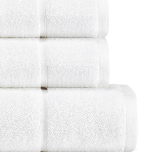 Modern Lux White Cotton 3-Piece Towel Set