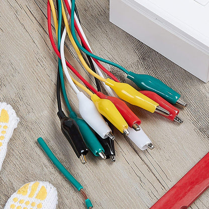 WG-026 10 Pieces and 5 Colors Test Lead Set & Alligator Clips,20.5 Inches / 22 AWG Wire (5 Pack)