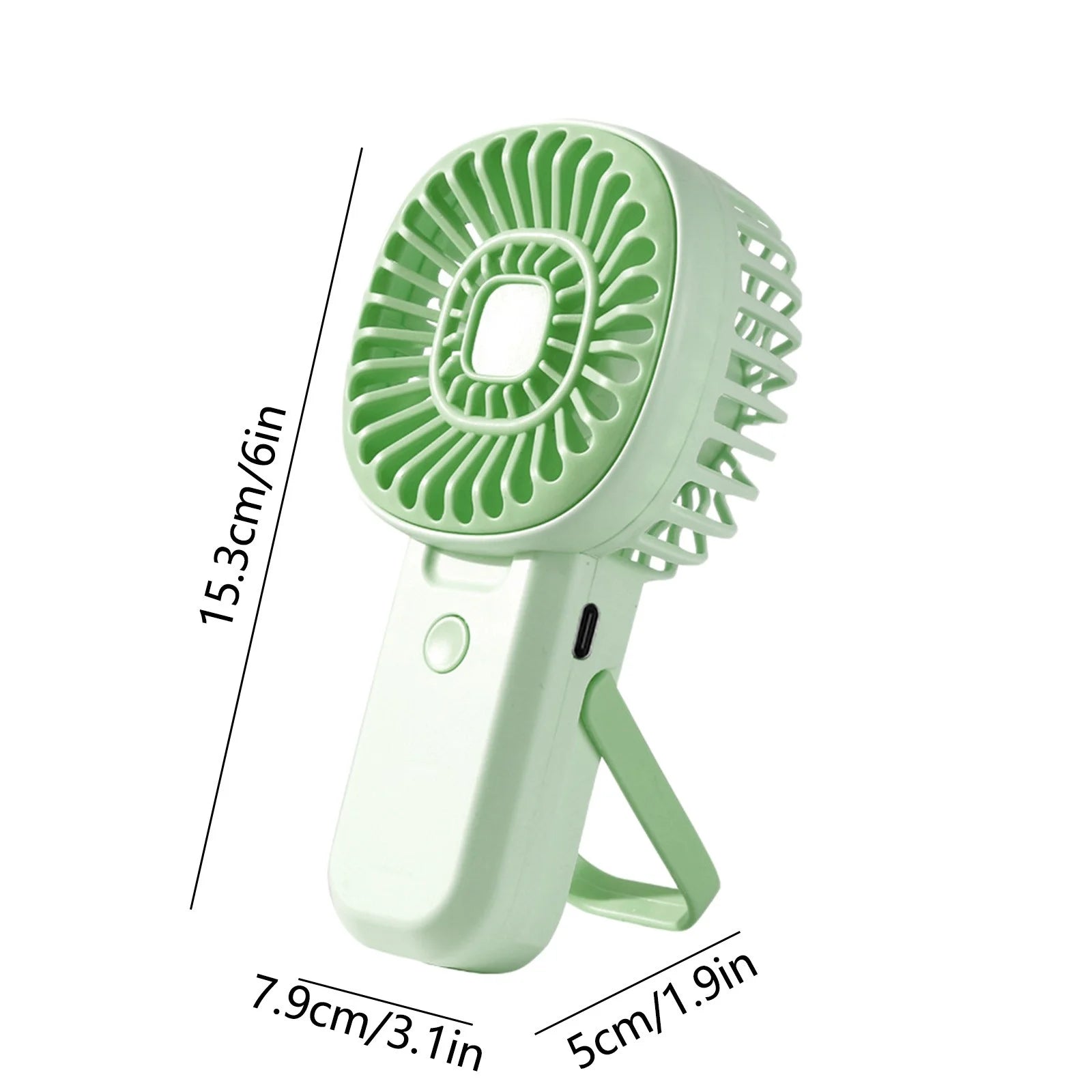 Summer Fan Portable Air Conditioners Fan Outdoor Air Condioner Usb Rechargeable Small Ceiling Fan, for Home Office Bedroom Desktop Fan (Green)