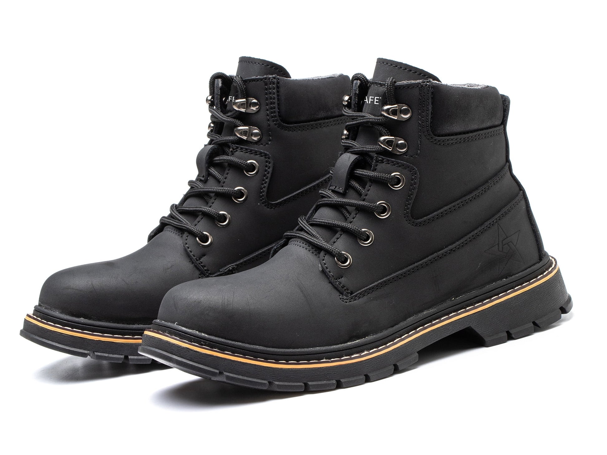 Steel Toe Work Boots for Men Waterproof Safety Shoes Nonslip Construction Work Shoes Anti-Slip Outdoor Ankle Boots